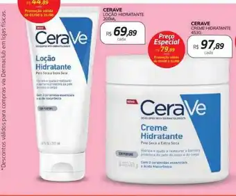 Cerave loção hidratante cerave creme hidratante