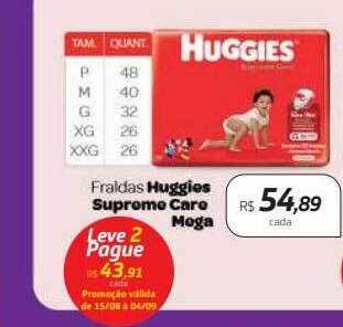 Drogal Fraldas huggies supreme care mega oferta