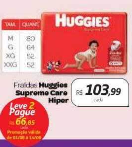 Drogal Fraldas huggies supreme care hiper oferta