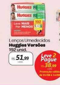 Lenços umedecidos huggies versões