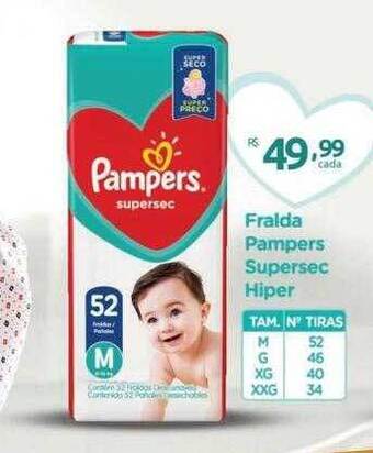 Fralda pampers supersec hiper