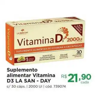 Farmácia Preço Popular Suplemento alimentar vitamina d3 la san - day oferta