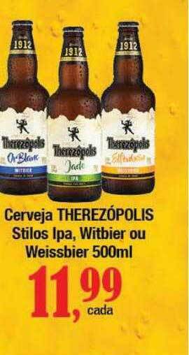 Supermercados Unidos Cerveja therezópolis stilos ipa witbier ou weissbier oferta