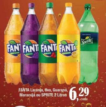 Supermercados Unidos Fanta laranja uva guaraná maracuja ou sprite oferta