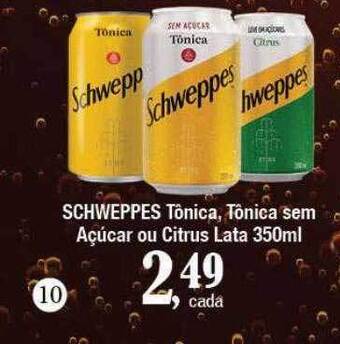 Supermercados Unidos Schweppes tônica tônica sem açúcar ou citrus oferta