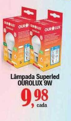 Supermercados Unidos Lâmpada superled ourolux 9w oferta