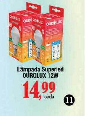 Supermercados Unidos Lâmpada superled ourolux 12w oferta