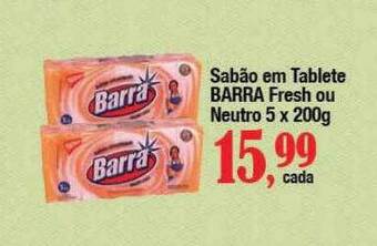 Supermercados Unidos Sabão em tablete barra fresh ou neutro oferta