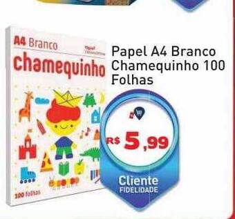 Tonin Superatacado Papel a4 branco chamequinho 100 folhas oferta