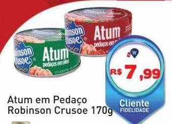 Atum em pedaço robinson crusoe