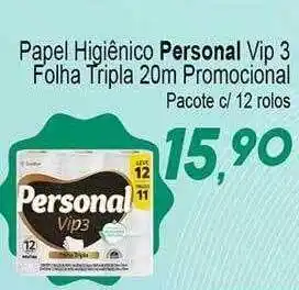 Villefort Atacadista Papel higiênico personal vip 3 folha tripla oferta