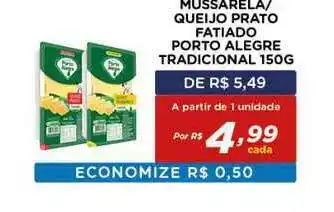 Bahamas Mix Mussarela Queijo Prato Fatiado Porto Alegre Tradicional 150g oferta