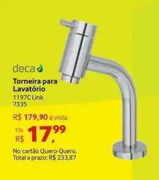 Quero Quero Torneira Para Lavatório 7335 Deca oferta