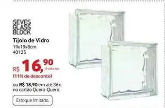 Tijolo De Vidro 40125 Seves Glass Block