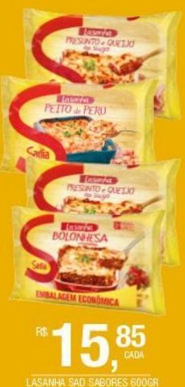 DB Supermercados Lasanha sadia 600g oferta