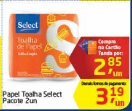 Tenda Atacado Papel toalha select 2un oferta