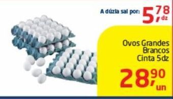 Ovos grandes brancos cinta 5dz