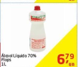 Álcool líquido 70% flops 1l
