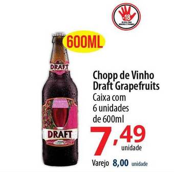 Chopp de vinho draft grapefruits