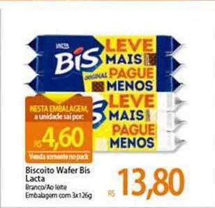 Biscoito wafer bis lacta