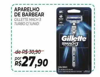 Aparelho de barbear gillette mach 3 turbo