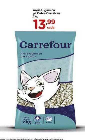 Areia higiênica p gatos carrefour