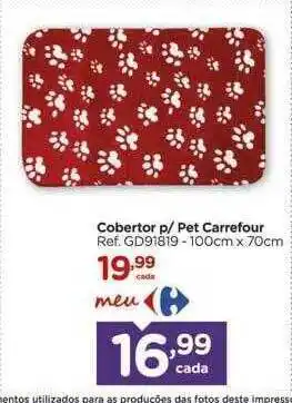 Carrefour Cobertor p pet carrefour oferta
