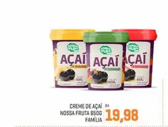 Creme de açaí nossa fruta família