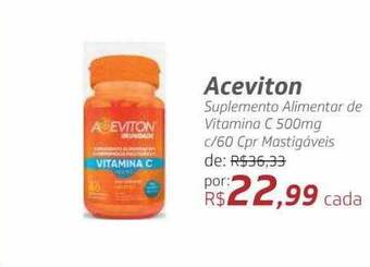 Aceviton suplemento alimentar de vitamina c c- 60 cpr mastigáveis