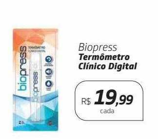 Drogal Biopress termômetro clínico digital oferta