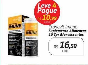 Drogal Cronovit imune suplemento alimentar 10 cpr efervescentes oferta