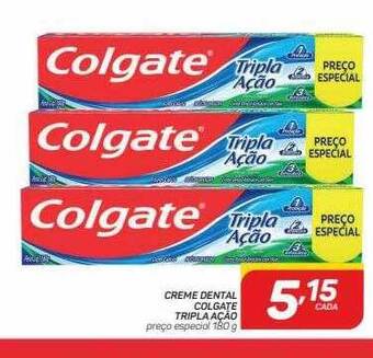 GBarbosa Creme dental colgate tripla ação oferta