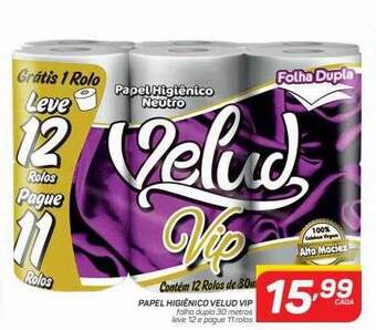 GBarbosa Papel higiênico velud vip oferta