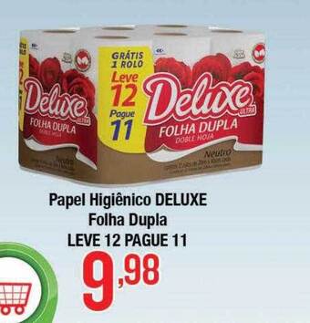 Supermercados Unidos Papel higiênico deluxe folha dupla leve 12 pague 11 oferta