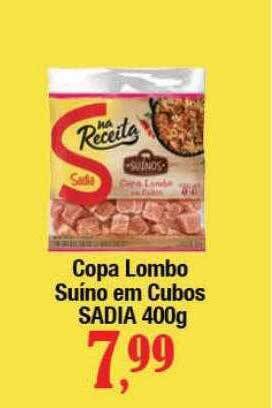 Supermercados Unidos Copa lombo suino em cubos sadia oferta