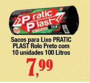 Supermercados Unidos Sacos para lixo pratic plast rolo preto oferta