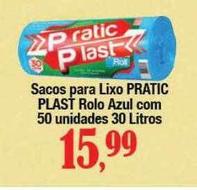 Sacos para lixo pratic plast rolo azul