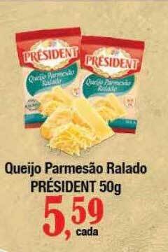 Supermercados Unidos Queijo parmesão ralado président oferta