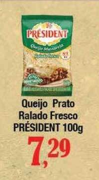 Supermercados Unidos Queijo prato ralado fresco président oferta