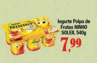Supermercados Unidos Iogurte polpa de frutas ninho soleil oferta