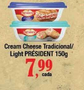 Supermercados Unidos Cream cheese tradicional light président oferta