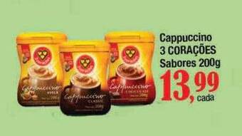 Supermercados Unidos Cappuccino 3 corações sabores oferta