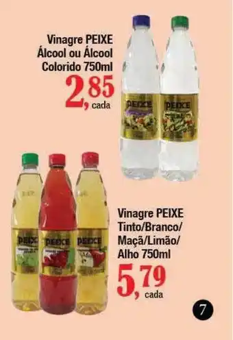 Supermercados Unidos Vinagre peixe álcool ou álcool colorido vinagre peixe tinto branco maçã limão alho oferta