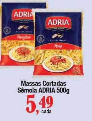 Supermercados Unidos Massas cortadas sêmola adria oferta