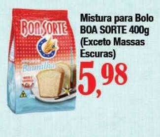 Supermercados Unidos Mistura para bolo boa sorte oferta