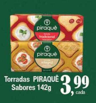 Supermercados Unidos Torradas piraquê oferta