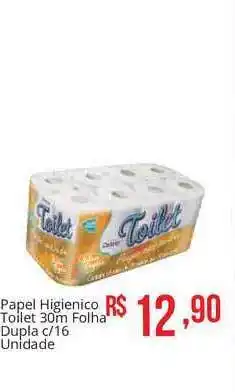 Mart Minas Papel Higienico Toilet 30m Folha Dupla c/16 oferta