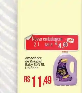 Mart Minas Amaciante De Roupas Baby Soft Unidade 5L oferta