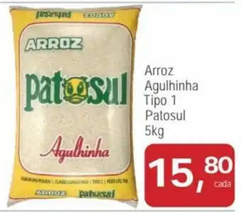 Mineirão Atacarejo Arroz Agulhinha Tipo 1 Patosul 5kg oferta