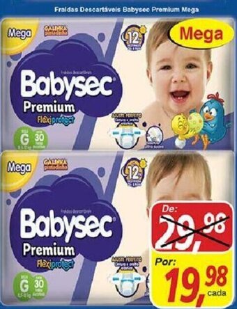 Supermercados Guanabara Fraldas Descartaveis Babysec Premium Mega oferta